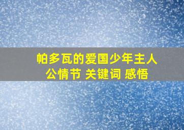 帕多瓦的爱国少年主人公情节 关键词 感悟